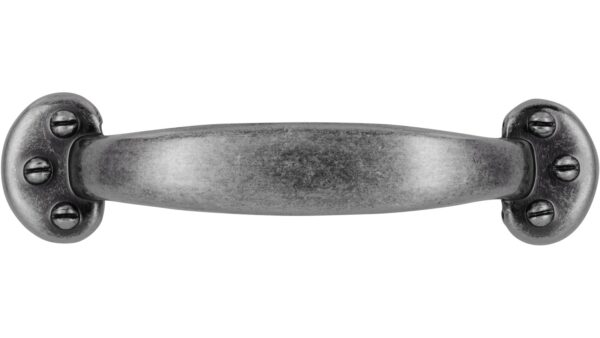 Griff Wachtberg Druckguss altsilberfarbig - 143 mm lang  vor weißem Hintergrund