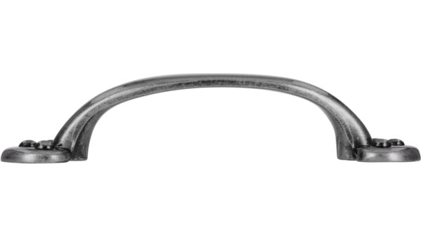 Griff Wachtberg Druckguss altsilberfarbig - 143 mm lang  vor weißem Hintergrund