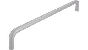 Griff Walsrode Edelstahl fein geschliffen - 200 mm lang  vor weißem Hintergrund