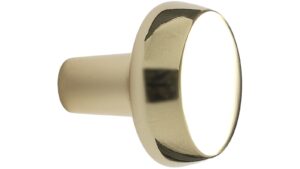 Knopf AUTUMN Zink - Poliert Messing - 28 mm lang  vor weißem Hintergrund