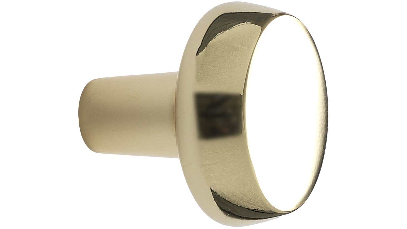 Knopf AUTUMN Zink - Poliert Messing - 28 mm lang  vor weißem Hintergrund