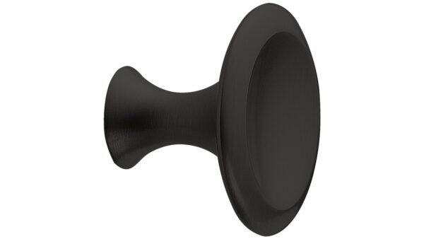 Knopf BELL Zink - Schwarz matt - 42 mm lang  vor weißem Hintergrund