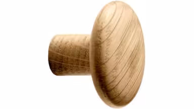 Knopf BRUTUS2 Eiche - Lackiert - 32 mm lang  vor weißem Hintergrund