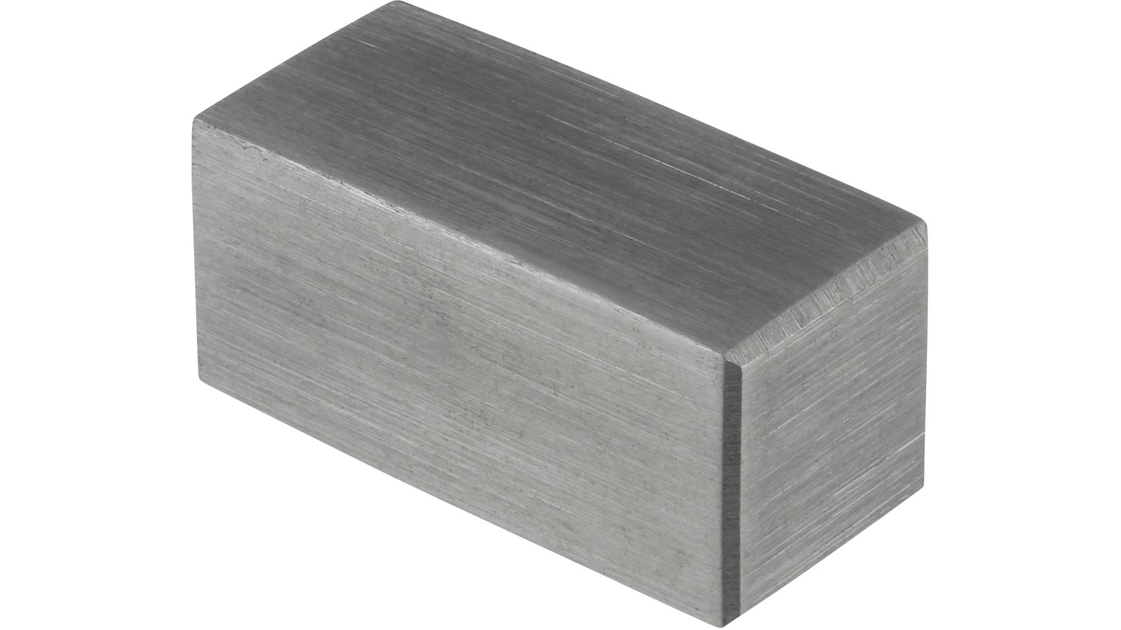 Knopf Brackenheim Edelstahl fein geschliffen - 10 mm lang  vor weißem Hintergrund