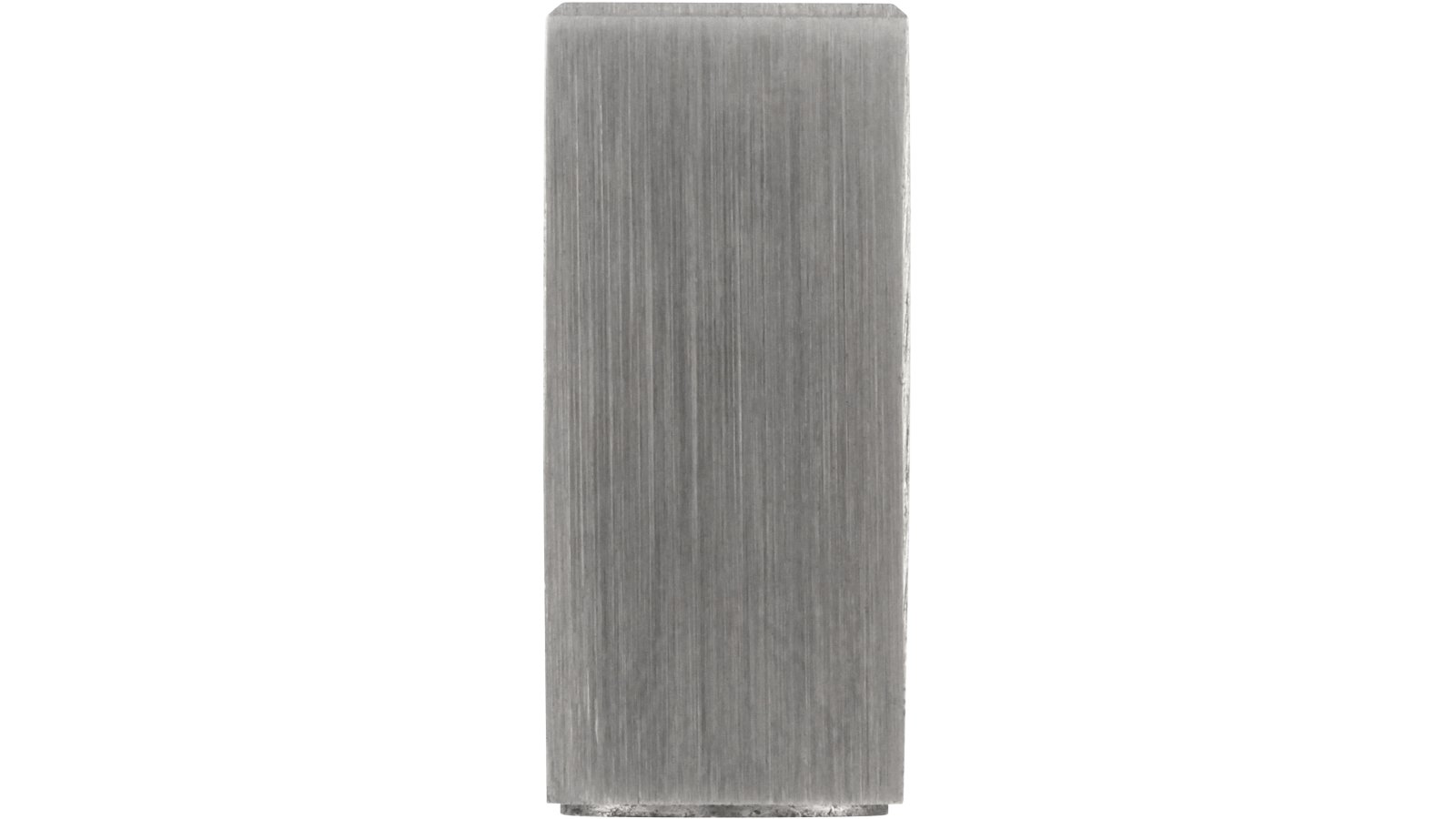 Knopf Brackenheim Edelstahl fein geschliffen - 10 mm lang  vor weißem Hintergrund