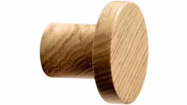 Knopf CIRCUM Holz Eiche - Lackiert - 33 mm lang vor weißem Hintergrund