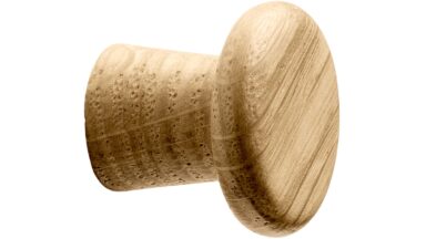 Knopf CLASSIS2 Holz Eiche - Lackiert - 25 mm lang vor weißem Hintergrund