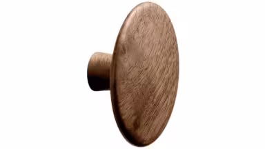 Knopf CLOUD Holz Nussbaum - Lackiert - 48 mm lang vor weißem Hintergrund