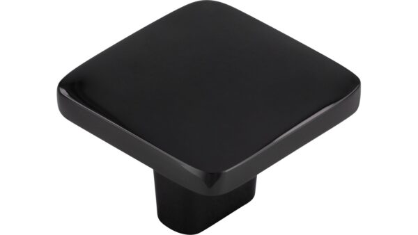 Knopf Ehringshausen Druckguss Schwarz chrom - 33 mm lang vor weißem Hintergrund