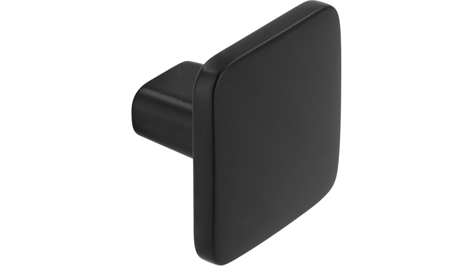 Knopf Ehringshausen Druckguss schwarz matt pulverbeschichtet - 33 mm lang  vor weißem Hintergrund