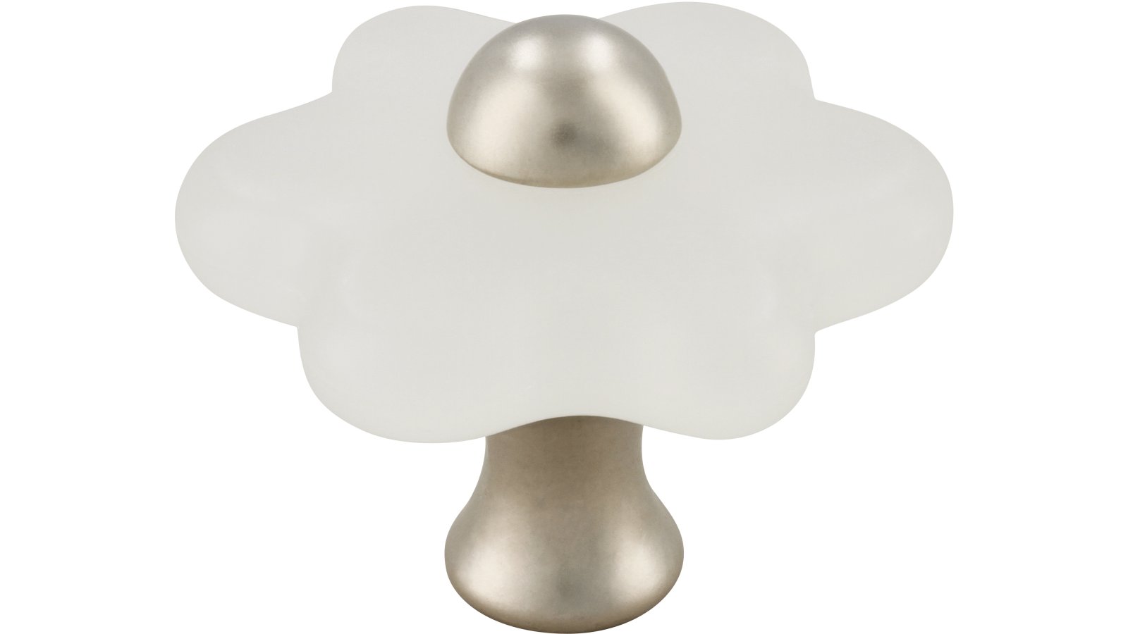 Moebelknopf-Euskirchen-nickel-transparent-Glas-Kunststoff-Zinkdruckguss-laenge-34-523312 Knopf Euskirchen Kunststoff-Druckguss glaseffekt matt natur matt vernickelt - 34 mm lang vor weißem Hintergrund