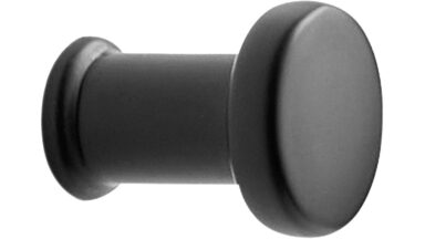 Knopf GATE2 Zink - Schwarz matt - 18 mm lang  vor weißem Hintergrund