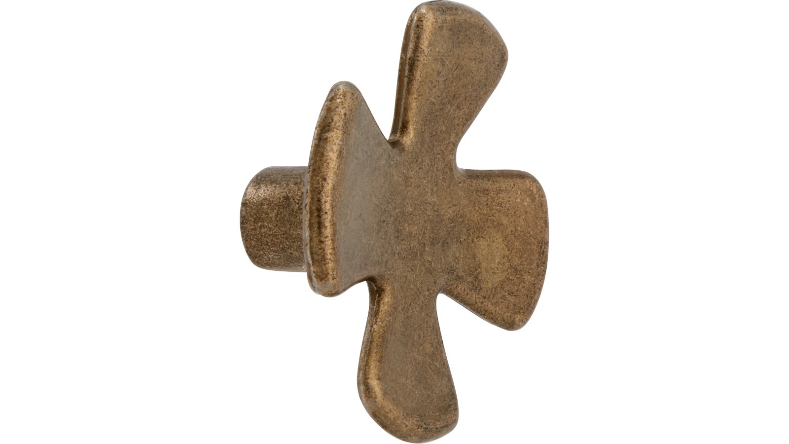 Moebelknopf-Goch-brueniert-messing-Messing-Zinkdruckguss-laenge-40-427324-seitlich Knopf Goch Druckguss altmessingfarbig brüniert getrommelt - 40 mm lang vor weißem Hintergrund