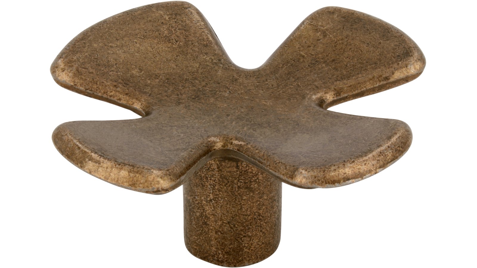 Moebelknopf-Goch-brueniert-messing-Messing-Zinkdruckguss-laenge-40-427324 Knopf Goch Druckguss altmessingfarbig brüniert getrommelt - 40 mm lang vor weißem Hintergrund