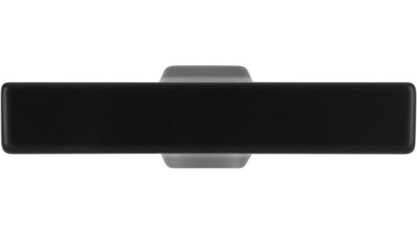 Knopf Limburgerhof Druckguss schwarz matt pulverbeschichtet - 48 mm lang  vor weißem Hintergrund