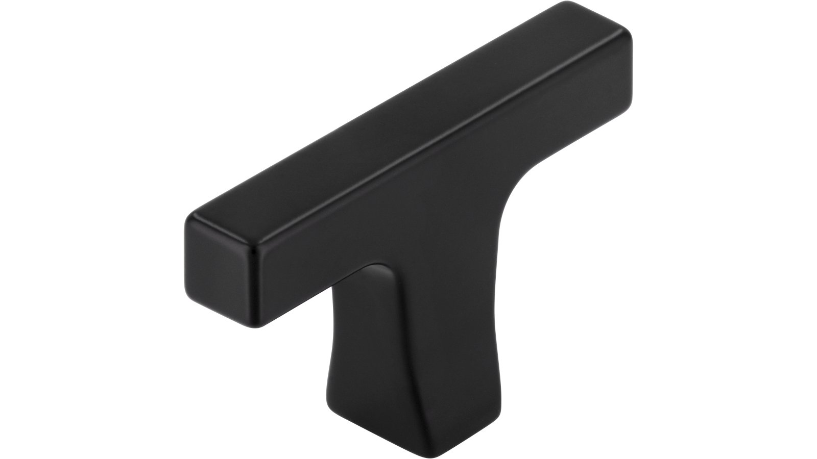 Moebelknopf-Limburgerhof-schwarz-Zinkdruckguss-laenge-48-882512 Knopf Limburgerhof Druckguss schwarz matt pulverbeschichtet - 48 mm lang vor weißem Hintergrund