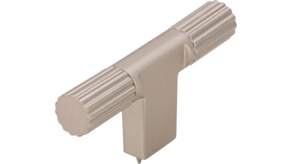 Knopf Mini-Stripes Druckguss edelstahleffekt edelstahleffekt - 70 mm lang vor weißem Hintergrund