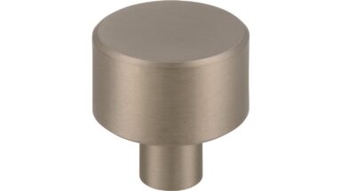 Knopf Oftersheim Aluminium edelstahleffekt - 24 mm lang  vor weißem Hintergrund