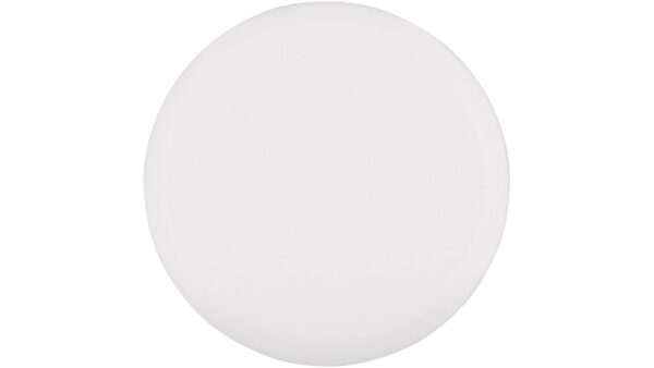 Knopf Oftersheim Aluminium weiß pulverbeschichtet - 16 mm lang  vor weißem Hintergrund