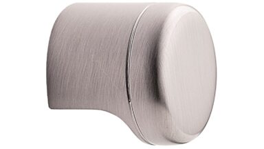 Knopf POINT Zink - Edelstahloptik - 28 mm lang vor weißem Hintergrund