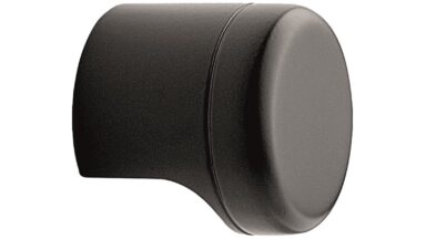 Knopf POINT Zink - Schwarz matt - 28 mm lang vor weißem Hintergrund