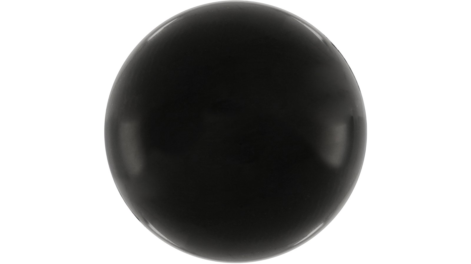 Knopf Reutlingen Kunststoff schwarz - 15 mm lang  vor weißem Hintergrund