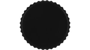 Knopf Stripes-Round-Massiv Druckguss schwarz matt pulverbeschichtet - 30 mm lang  vor weißem Hintergrund