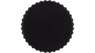 Knopf Stripes-Round Aluminium schwarz matt pulverbeschichtet - 30 mm lang  vor weißem Hintergrund