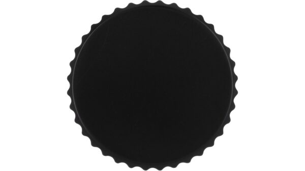 Knopf Stripes-Round Aluminium schwarz matt pulverbeschichtet - 30 mm lang  vor weißem Hintergrund