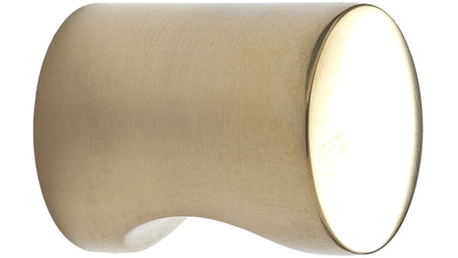 Knopf TUMBLER Bleifreier Messing - Messing unbehandelt poliert - 21 mm lang  vor weißem Hintergrund