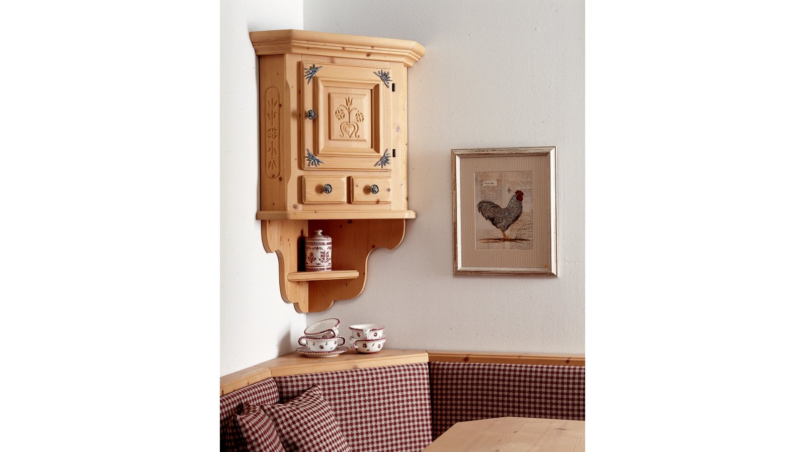 Knopf Wedemark Druckguss altsilberfarbig - 36 mm lang  vor weißem Hintergrund