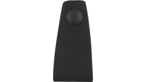 Knopf Wettin-Löbejün Druckguss schwarz Leder - 70 mm lang  vor weißem Hintergrund