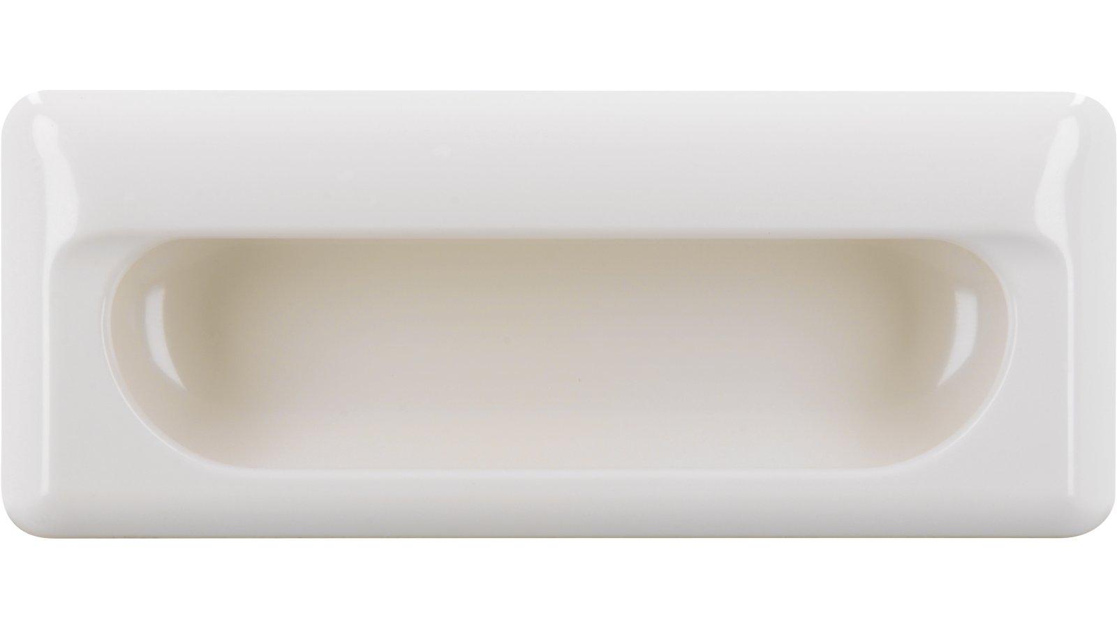 Muschel Erfurt Kunststoff weiß - 112 mm lang  vor weißem Hintergrund