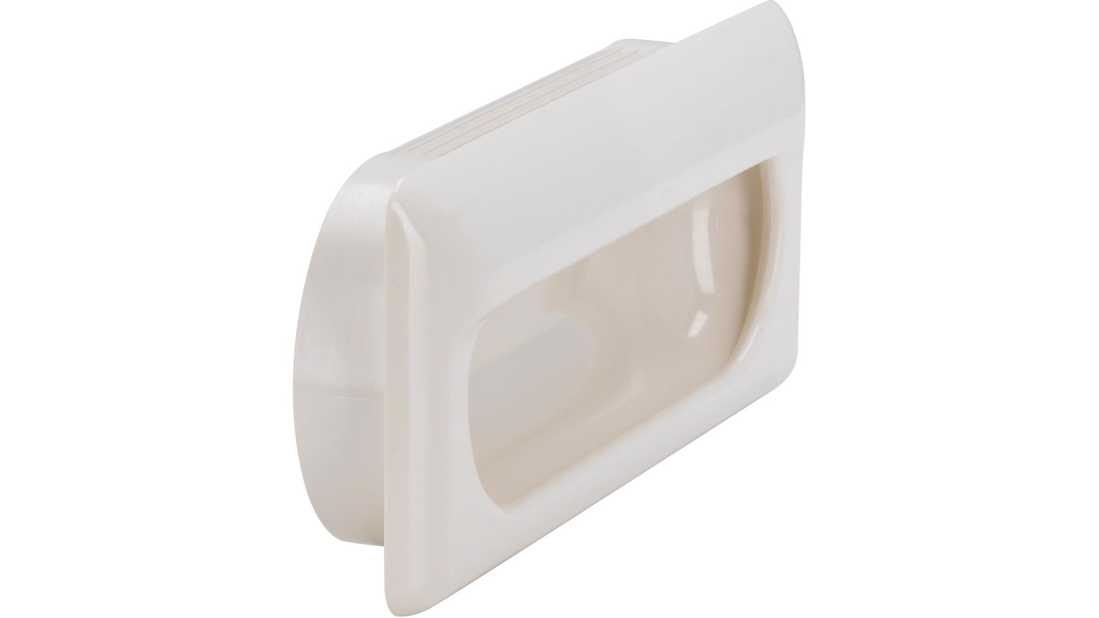 Muschel Erfurt Kunststoff weiß - 112 mm lang  vor weißem Hintergrund