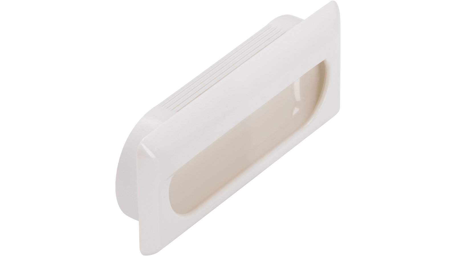 Muschel Erfurt Kunststoff weiß - 112 mm lang  vor weißem Hintergrund