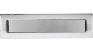 Muschel Kirchlengern Druckguss - Stahl chrom glänzend - 197 mm lang  vor weißem Hintergrund