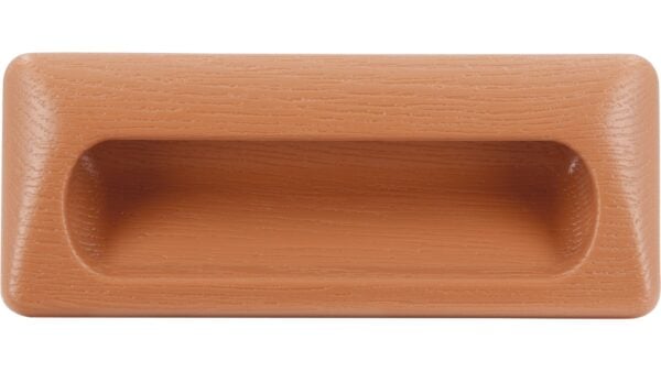 Muschel Nauen Kunststoff buche - 112 mm lang  vor weißem Hintergrund