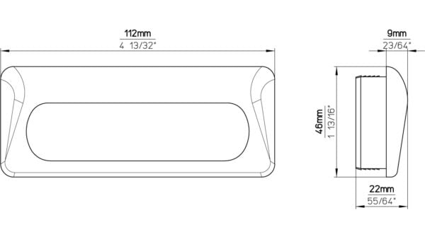 Muschel Nauen Kunststoff buche - 112 mm lang  vor weißem Hintergrund