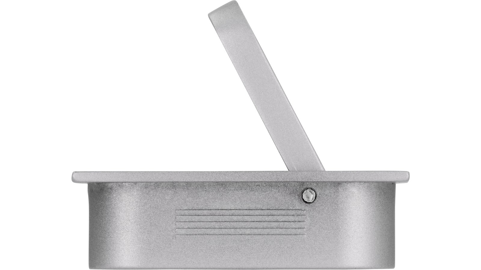 Muschel Neu-Wulmstorf Druckguss alufarbig pulverbeschichtet - 52 mm lang  vor weißem Hintergrund