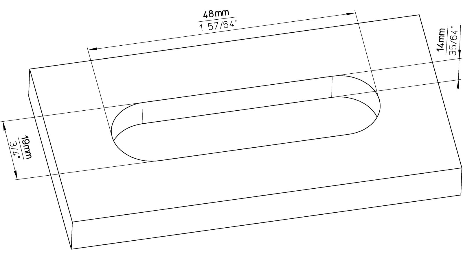 Muschel Neu-Wulmstorf Druckguss alufarbig pulverbeschichtet - 52 mm lang  vor weißem Hintergrund