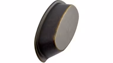 Muschelgriff PHARMA Zink - Braun antik - 95 mm lang vor weißem Hintergrund