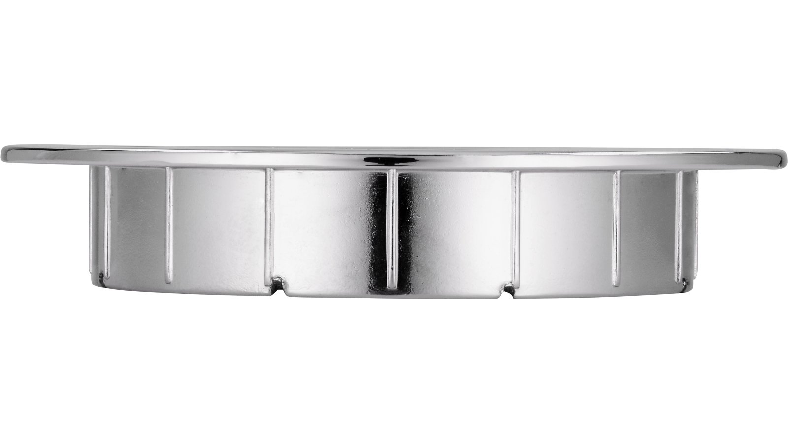 Muschelgriff-Ratekau-chrom-Stahl-Zinkdruckguss-laenge-90-728162-stehend Muschel Ratekau Druckguss - Stahl chrom glänzend - 90 mm lang vor weißem Hintergrund