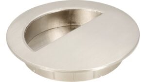 Muschel Ratekau Druckguss - Stahl vernickelt feingeschliffen - 90 mm lang  vor weißem Hintergrund