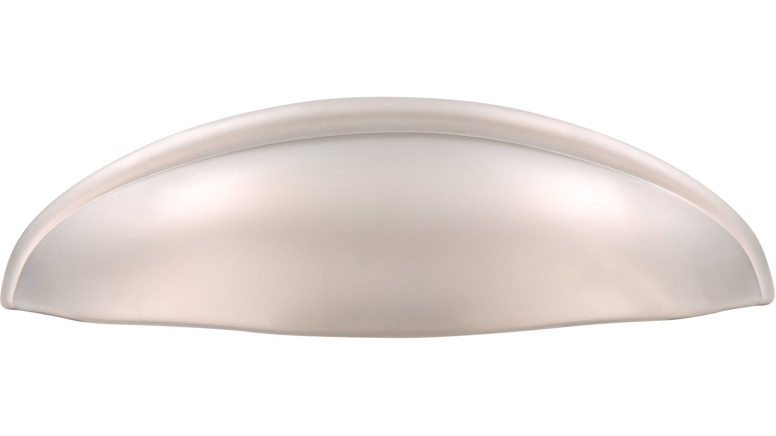 Muschelgriff-Suhl-nickel-Zinkdruckguss-laenge-84-330624-front Muschel Suhl Druckguss matt vernickelt - 84 mm lang vor weißem Hintergrund