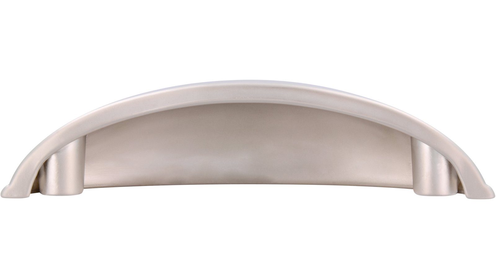 Muschelgriff-Suhl-nickel-Zinkdruckguss-laenge-84-330624-stehend Muschel Suhl Druckguss matt vernickelt - 84 mm lang vor weißem Hintergrund