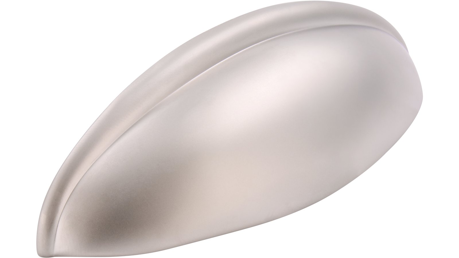 Muschelgriff-Suhl-nickel-Zinkdruckguss-laenge-84-330624 Muschel Suhl Druckguss matt vernickelt - 84 mm lang vor weißem Hintergrund