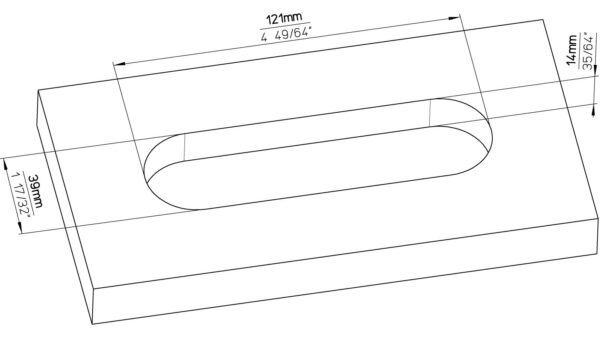Muschel Wurzen Druckguss - Stahl chrom glänzend - 125 mm lang  vor weißem Hintergrund