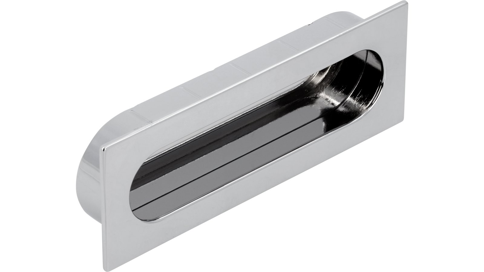 Muschel Wurzen Druckguss - Stahl chrom glänzend - 125 mm lang  vor weißem Hintergrund