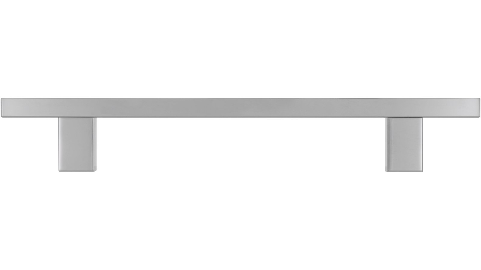 Stangengriff Ascheberg Aluminium chrom glänzend - 186 mm lang  vor weißem Hintergrund