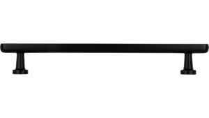 Stangengriff Georgsmarienhütte Druckguss schwarz matt pulverbeschichtet - 198 mm lang  vor weißem Hintergrund